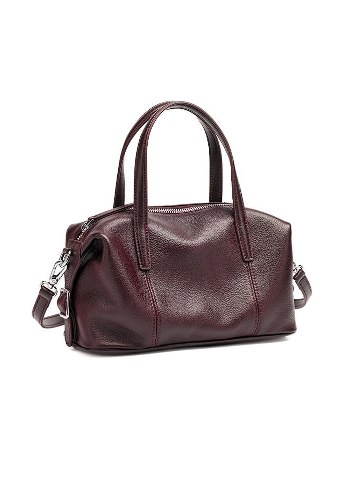 Vintage Leather Pillow Boston Bag