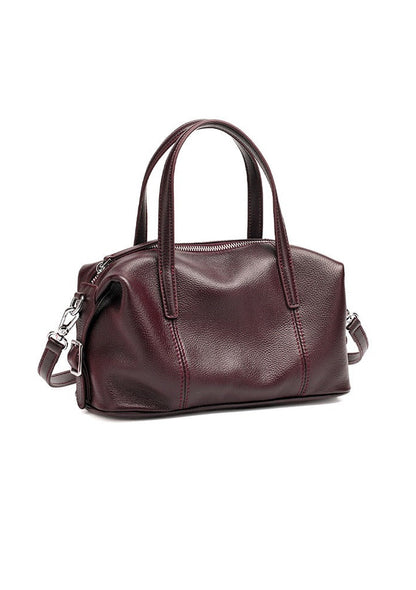 Vintage Leather Pillow Boston Bag