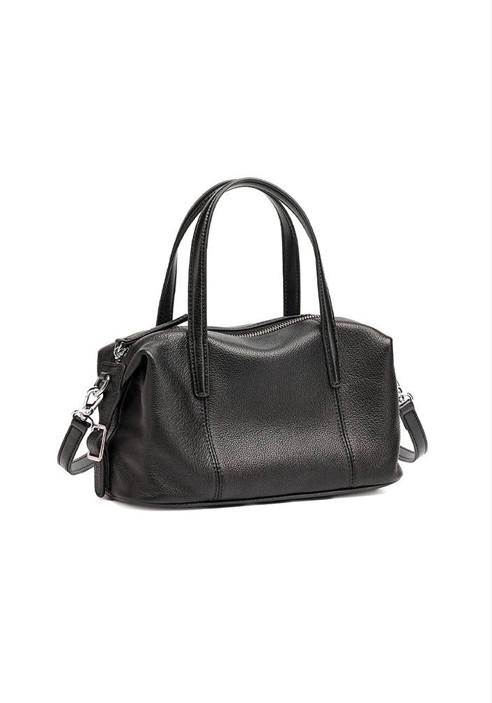 Vintage Leather Pillow Boston Bag