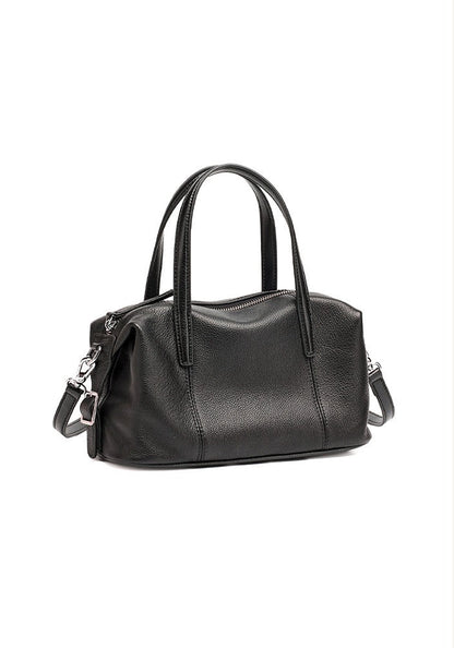 Vintage Leather Pillow Boston Bag