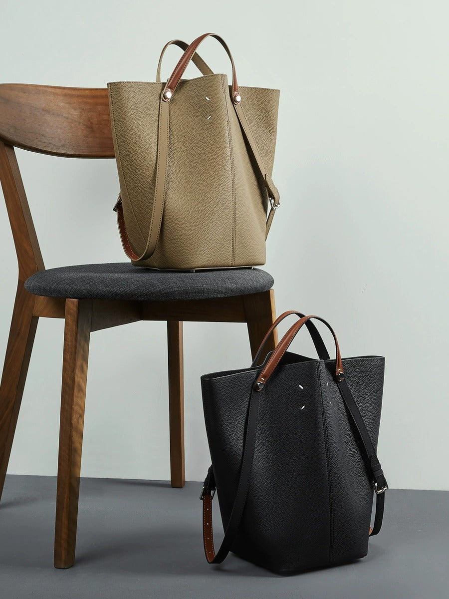 Leather Bucket Tote Inner Pouch