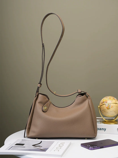Casual Leather Shoulder Bag