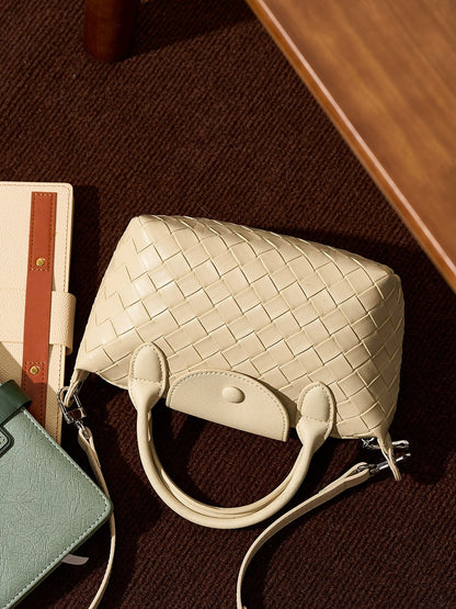 Woven Leather Mini Crossbody Bag