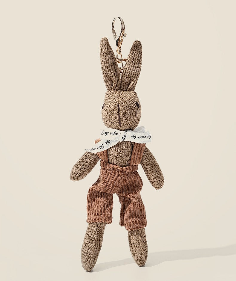 Knitted Bunny Plush Bag Charm