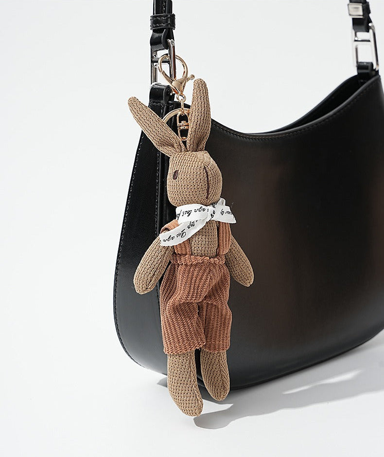 Knitted Bunny Plush Bag Charm