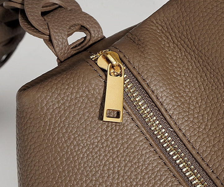Togo Cowhide Braided Strap Shoulder Bag