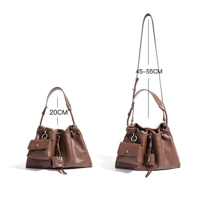 Slouchy Drawstring Hobo Shoulder Bag