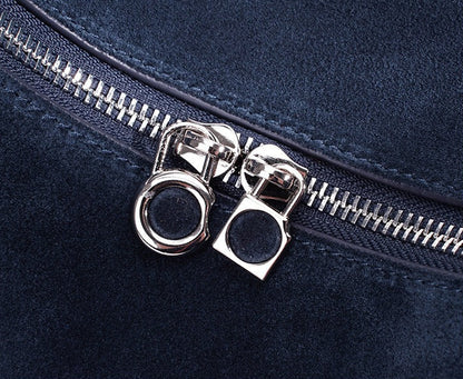 Suede Crescent Shoulder Bag