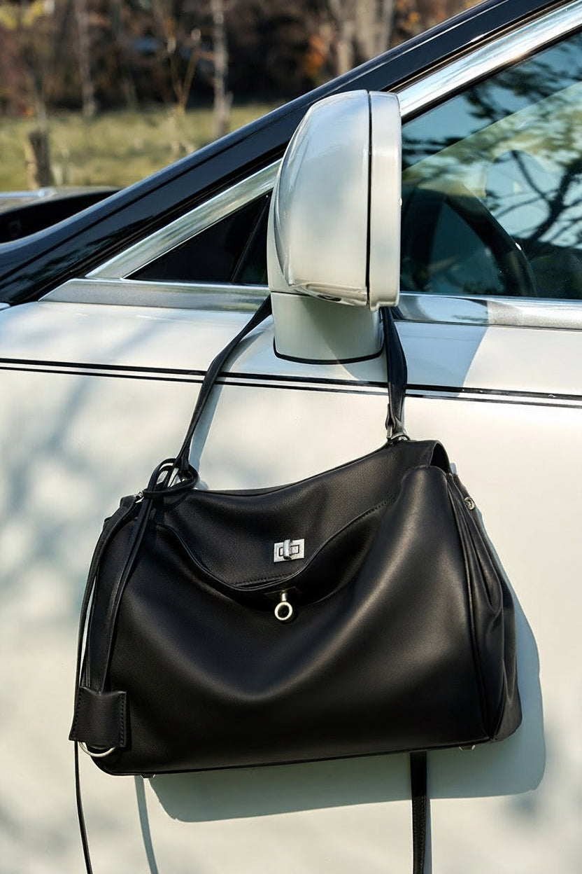 Minimalist Leather Satchel Bag