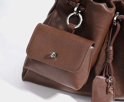 Slouchy Drawstring Hobo Shoulder Bag