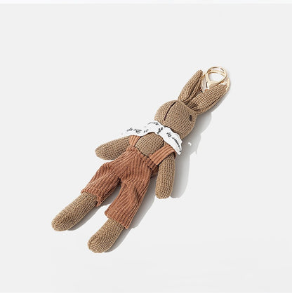 Knitted Bunny Plush Bag Charm
