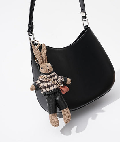 Houndstooth Bunny Plush Bag Charm
