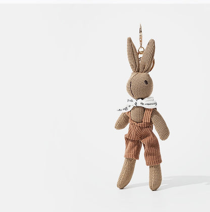 Knitted Bunny Plush Bag Charm
