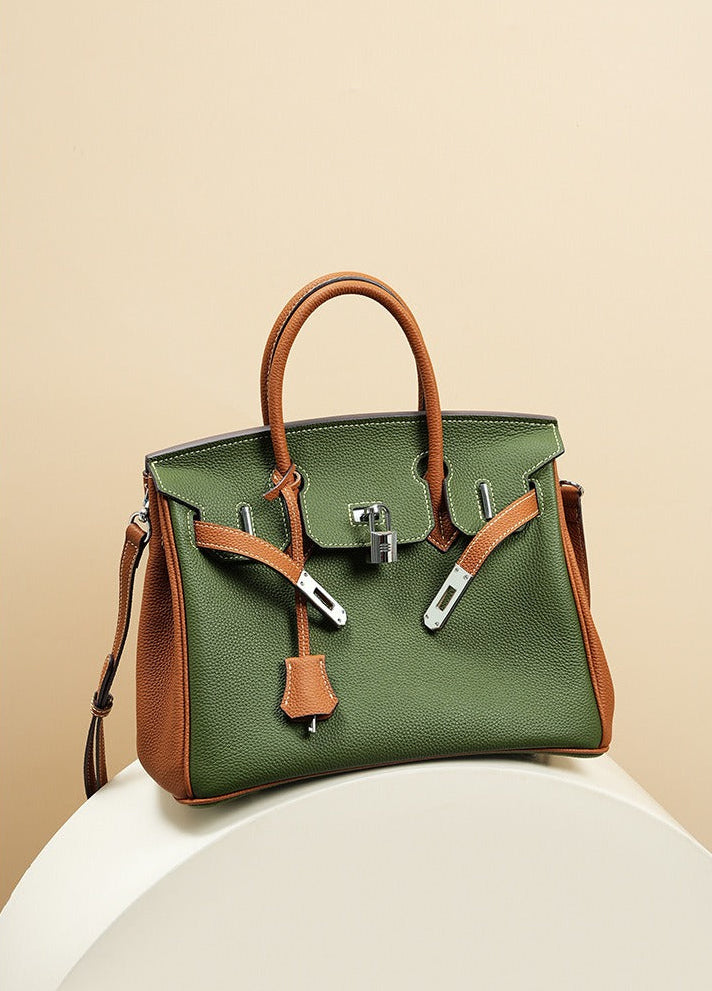 Aura Leather Structured Tote Bag