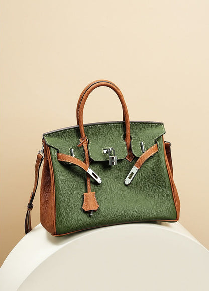 Aura Leather Structured Tote Bag