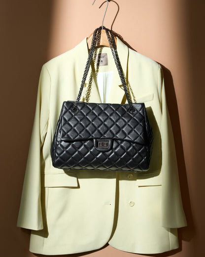 Quilted Leather Chain Shoulder Bag