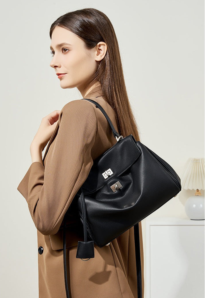 Minimalist Leather Satchel Bag