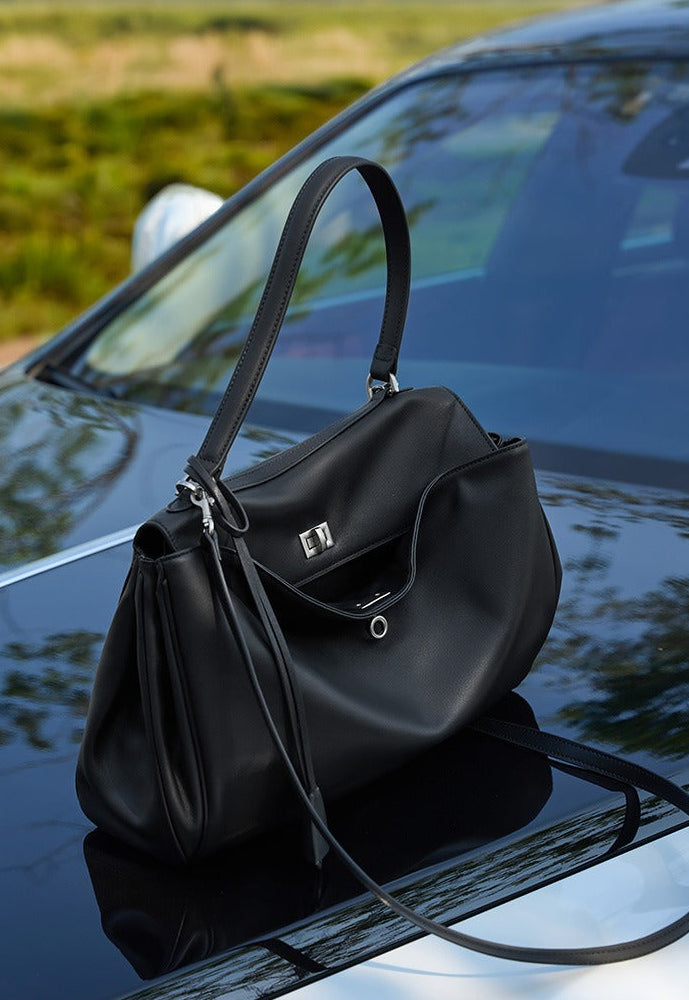 Minimalist Leather Satchel Bag