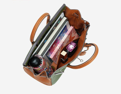 Aura Leather Structured Tote Bag