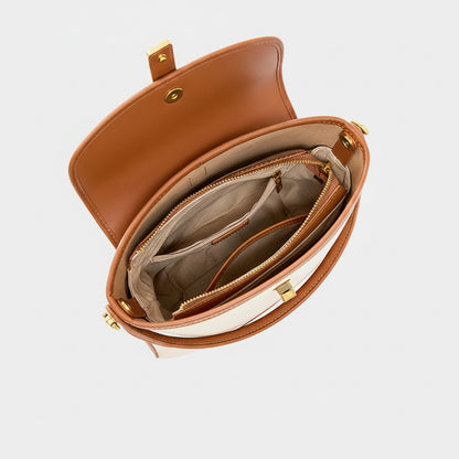 Minimalist Canvas Leather Bucket Bag