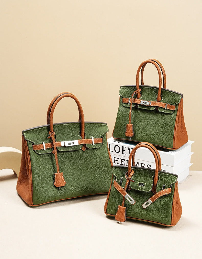Aura Leather Structured Tote Bag