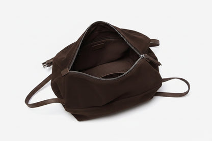 Minimalist Suede Leather Hobo Bag