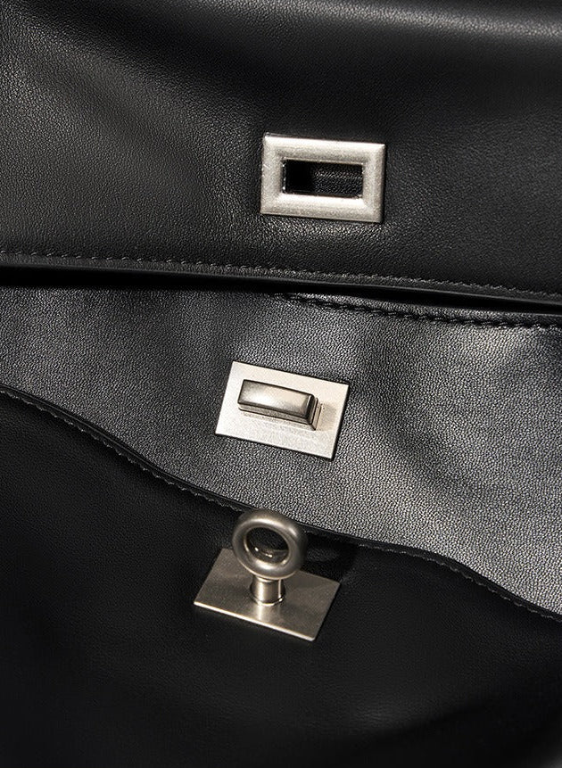 Minimalist Leather Satchel Bag