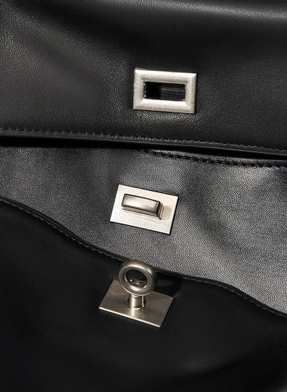 Minimalist Leather Satchel Bag