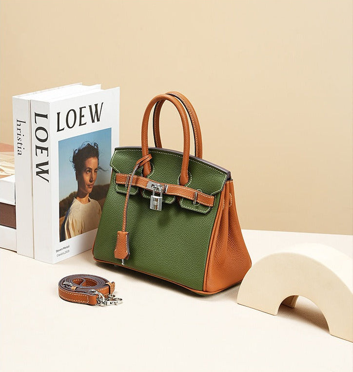 Aura Leather Structured Tote Bag