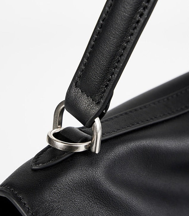 Minimalist Leather Satchel Bag