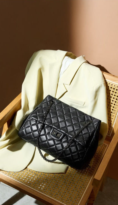 Quilted Leather Chain Shoulder Bag