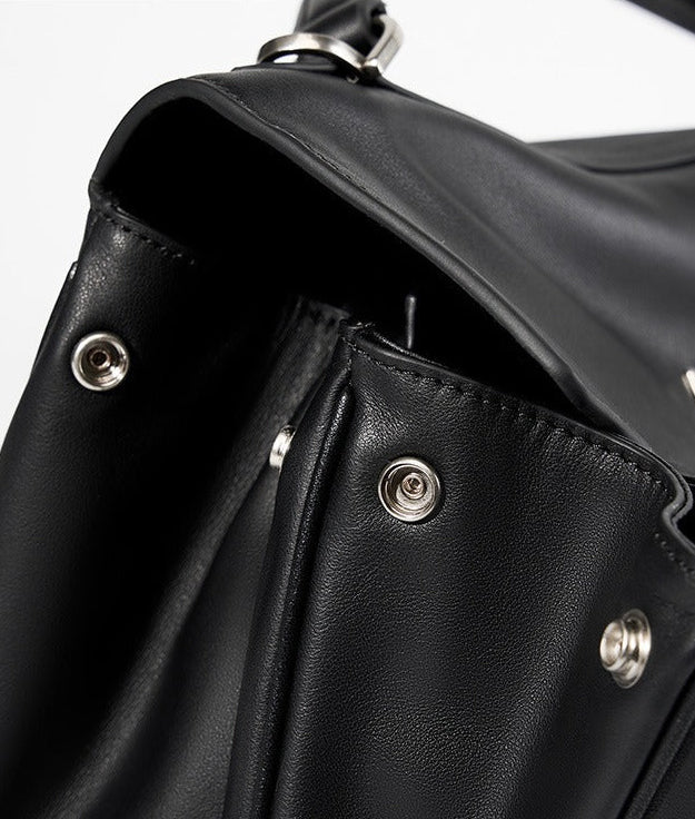 Minimalist Leather Satchel Bag