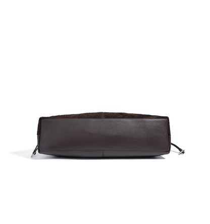 Large Suede Tote with Mini Pouch