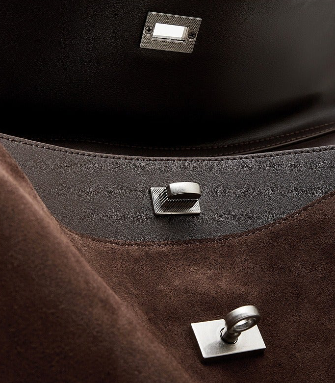 Suede Leather Shoulder Satchel Bag