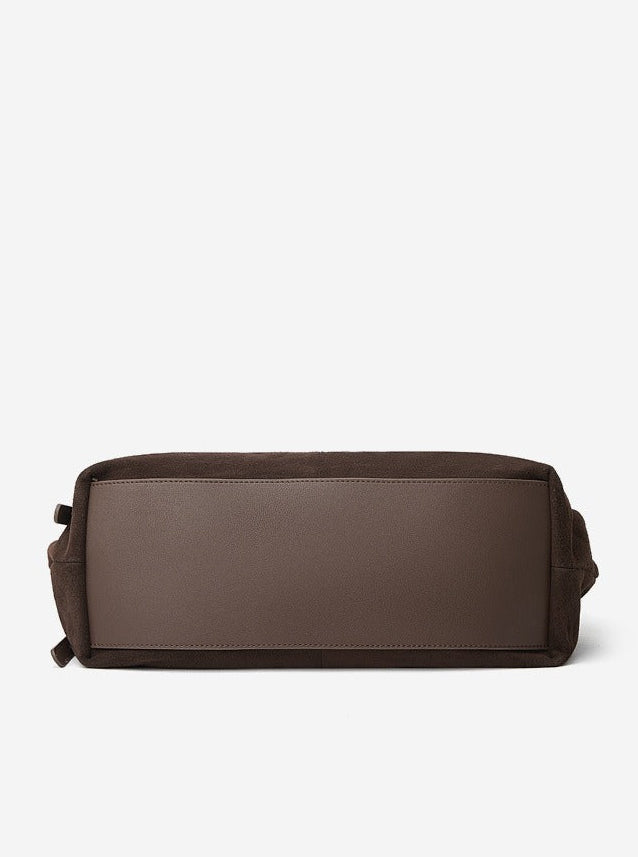 Minimalist Suede Leather Hobo Bag