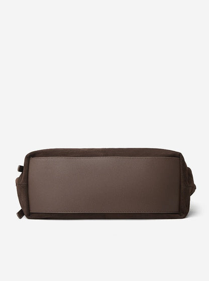 Minimalist Suede Leather Hobo Bag