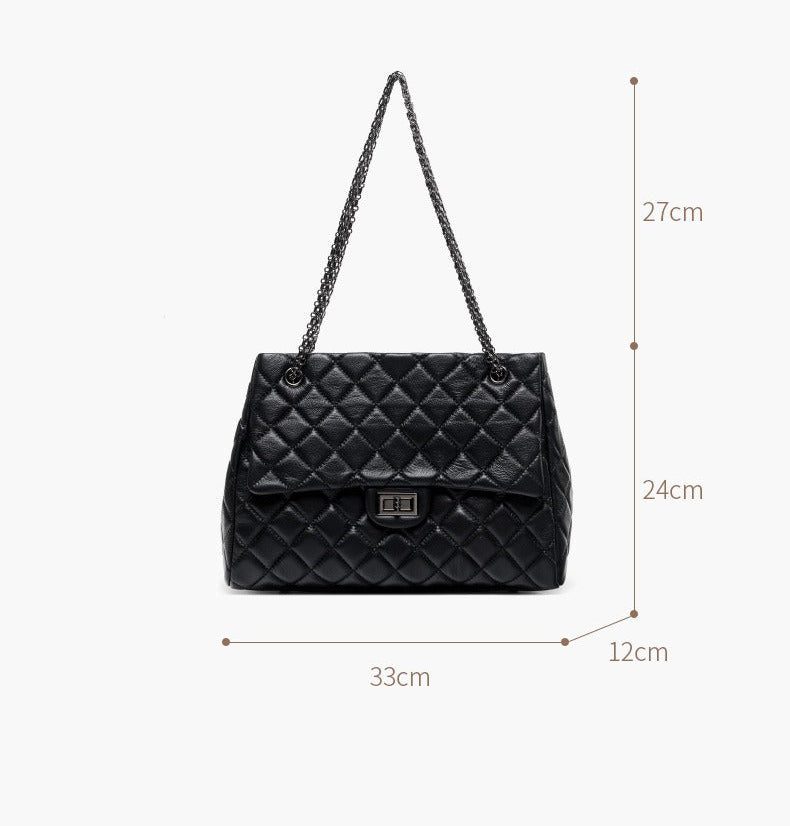 Quilted Leather Chain Shoulder Bag