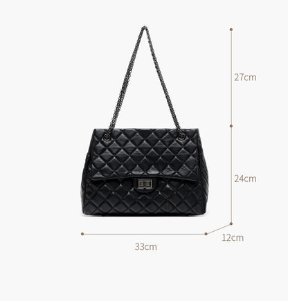 Quilted Leather Chain Shoulder Bag