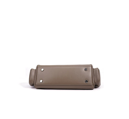 Leather East-West Turn-Lock Shoulder Bag