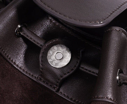 Suede Leather Bucket Shoulder Bag
