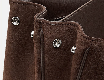 Suede Leather Shoulder Satchel Bag