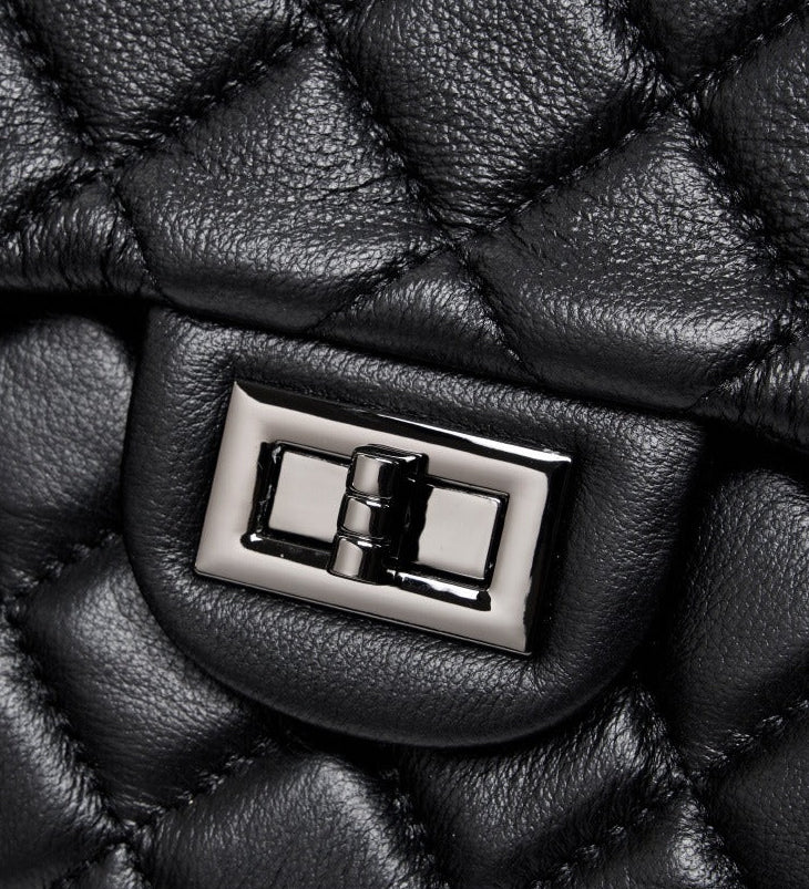 Quilted Leather Chain Shoulder Bag