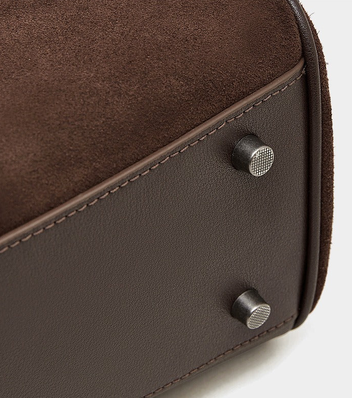 Suede Leather Shoulder Satchel Bag
