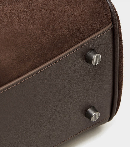 Suede Leather Shoulder Satchel Bag