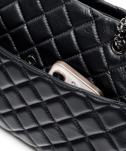 Quilted Leather Chain Shoulder Bag