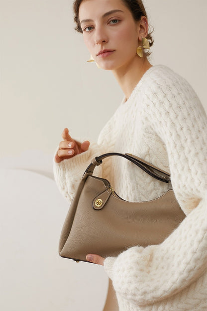 Casual Leather Shoulder Bag