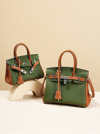 Aura Leather Structured Tote Bag