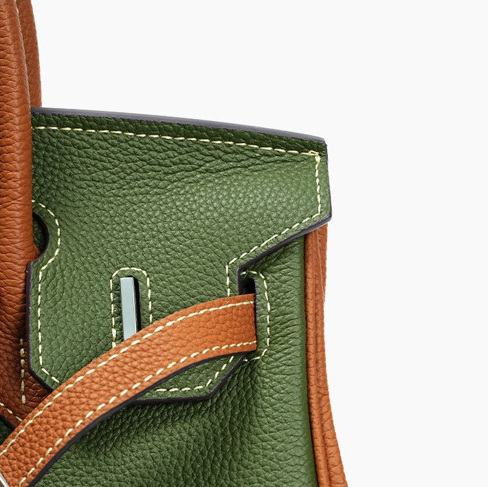 Aura Leather Structured Tote Bag