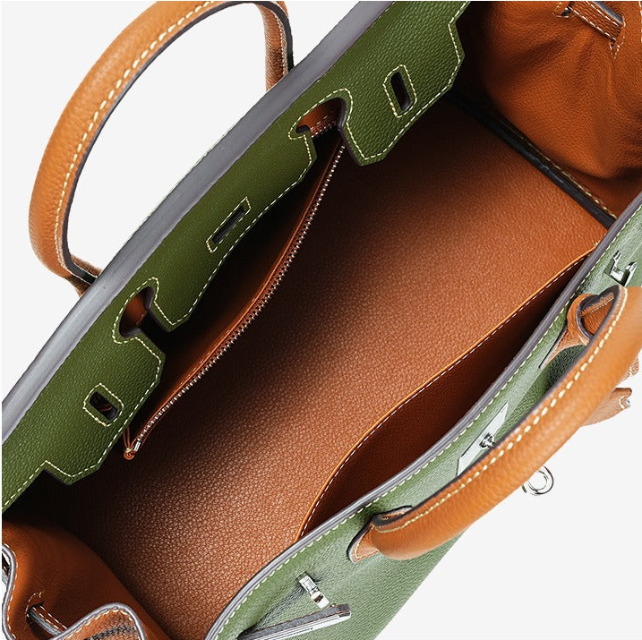 Aura Leather Structured Tote Bag
