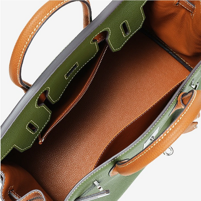 Aura Leather Structured Tote Bag